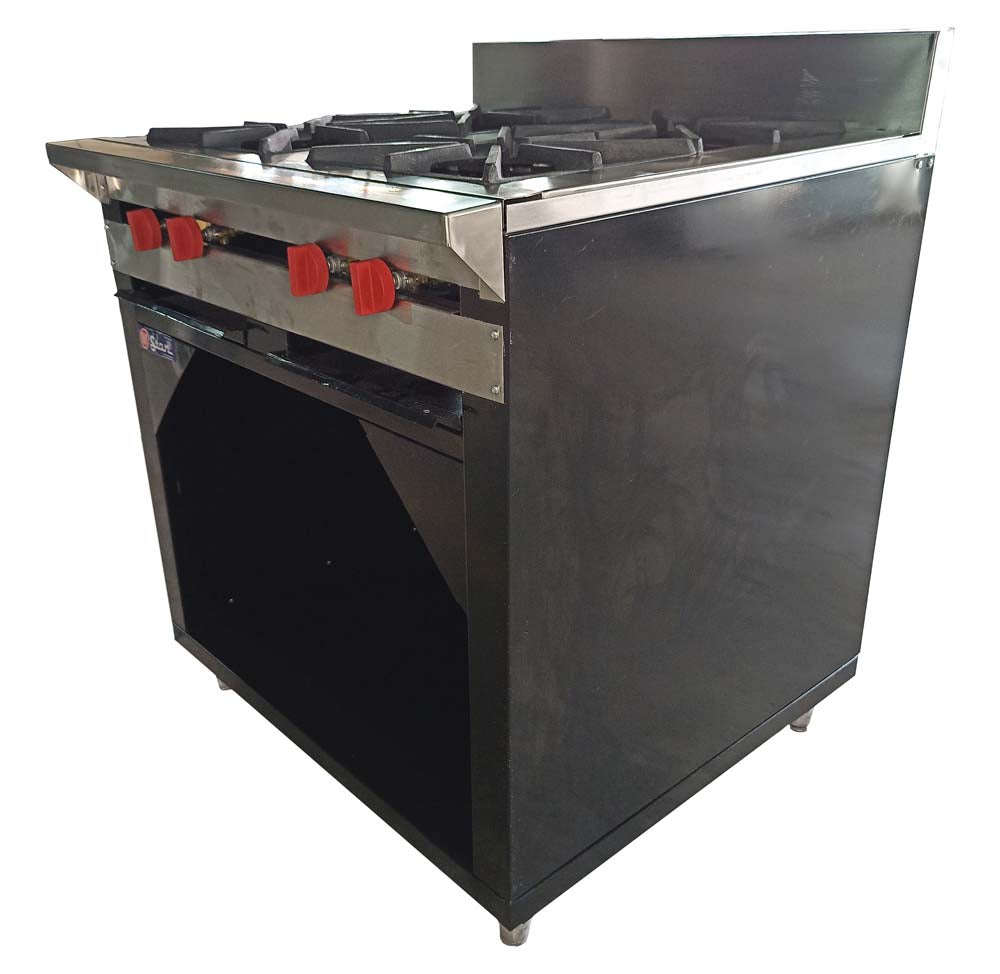 Cocina a gas 4 Hornillas Hondas y Gabinete