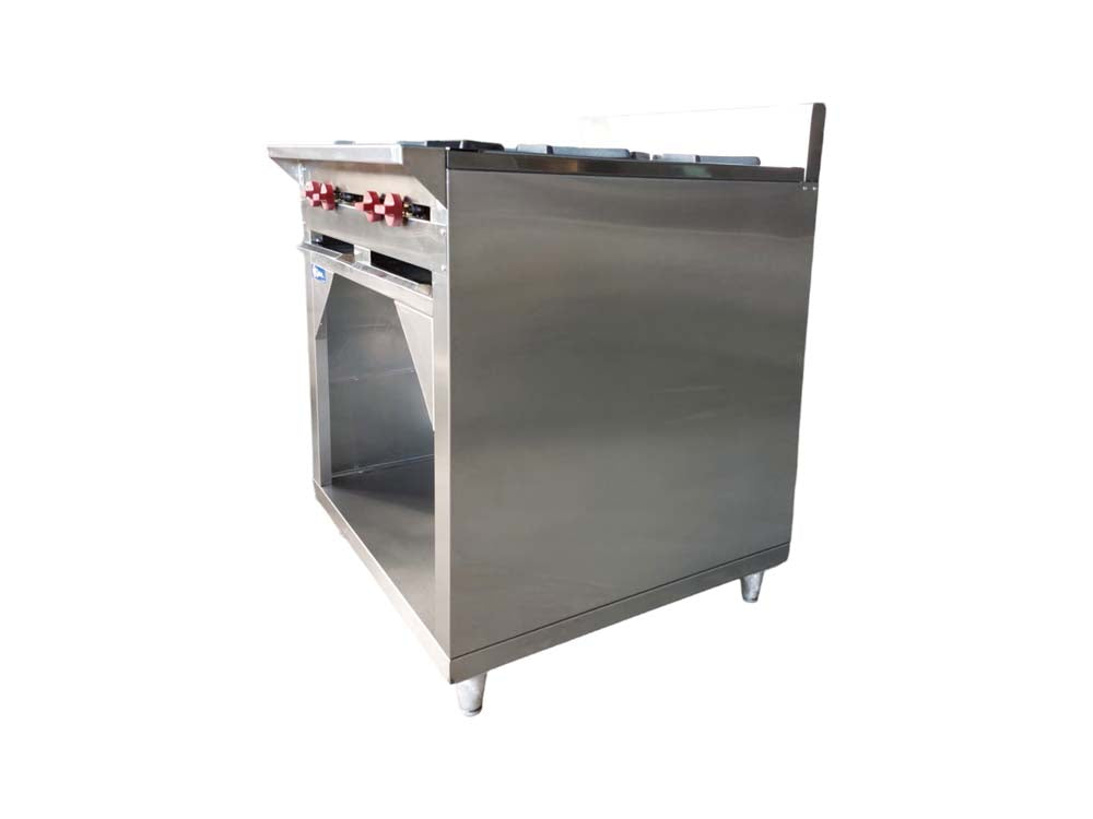 Cocina a gas 4 Hornillas Hondas y Gabinete