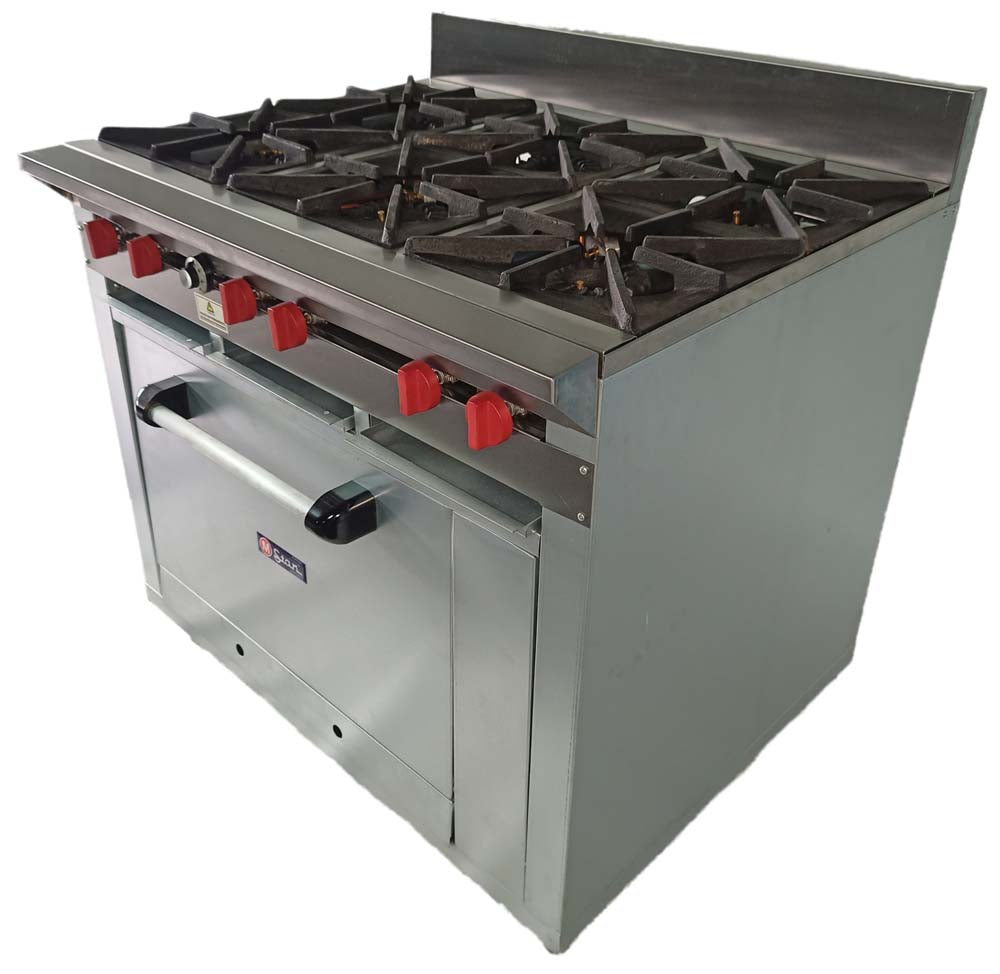 Cocina a gas 6 Hornillas Hondas y Horno