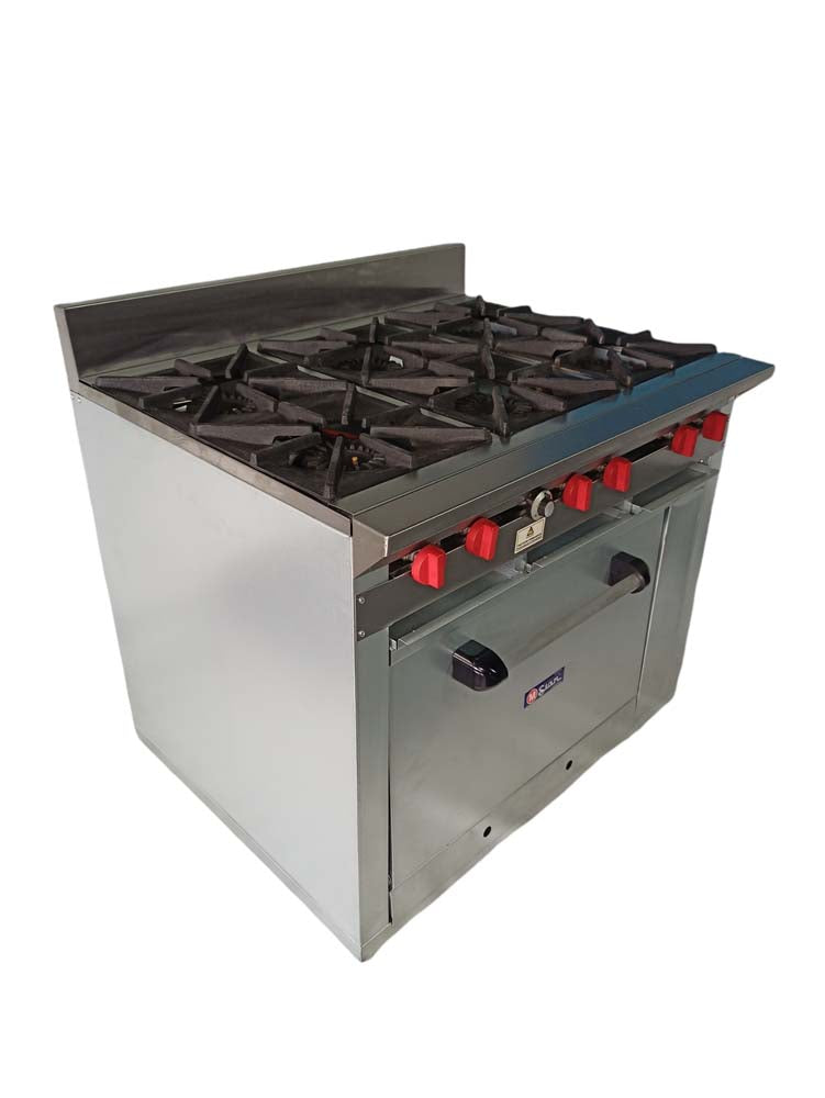 Cocina a gas 6 Hornillas Hondas y Horno
