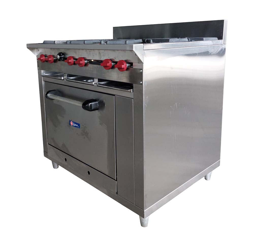 Cocina a gas 6 Hornillas Hondas y Horno