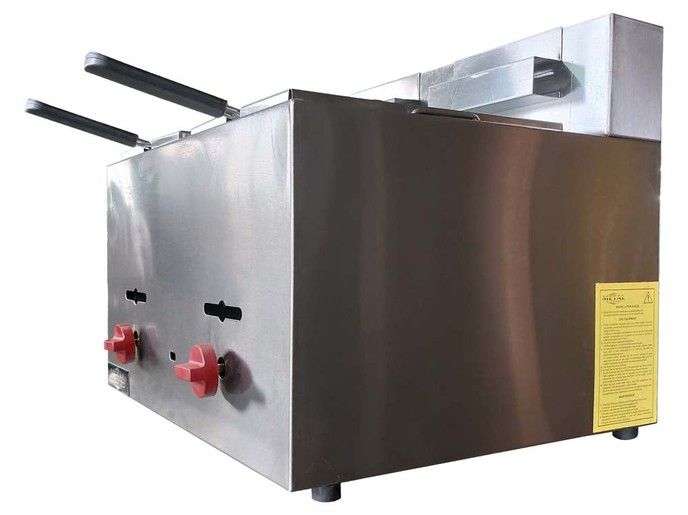 Freidor a gas de Mostrador 2 cesta 8Lts. de aceite