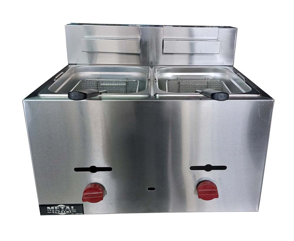 Freidor a gas de Mostrador 2 cesta 8Lts. de aceite