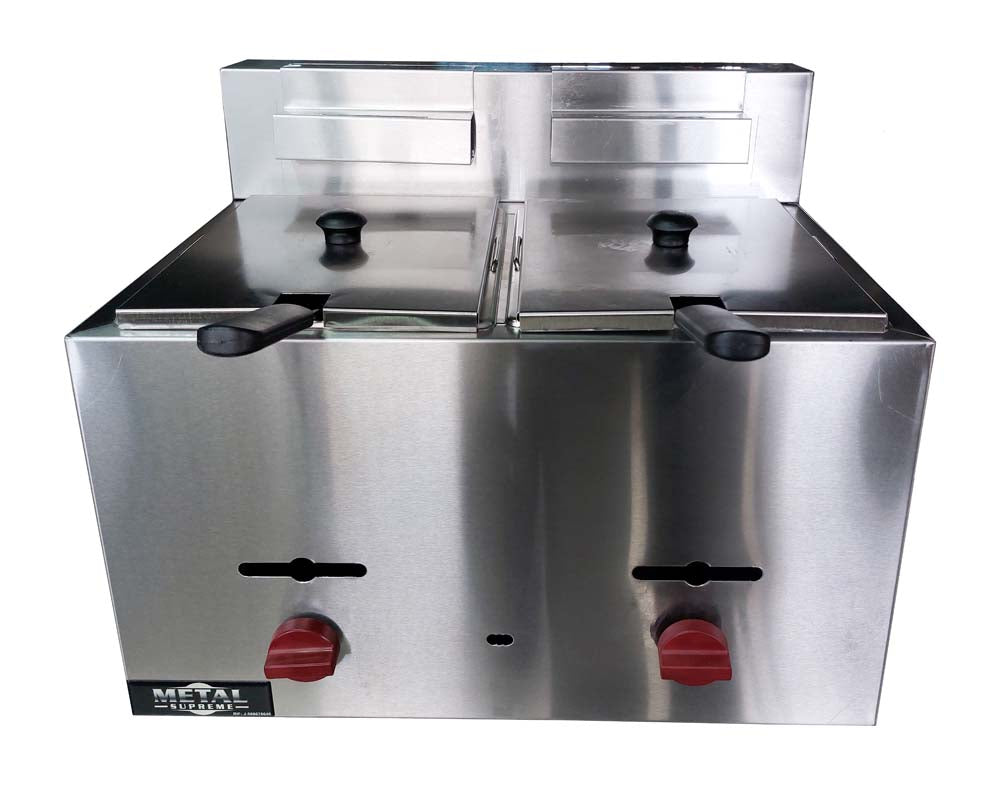 Freidor a gas de Mostrador 2 cesta 8Lts. de aceite
