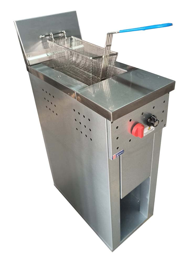 Freidora a gas de 1 cesta 17Lts. de Aceite mas 3Lts. de agua