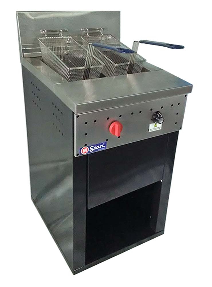Freidora a gas de 2 cesta 30Lts. de Aceite mas 5Lts. de agua
