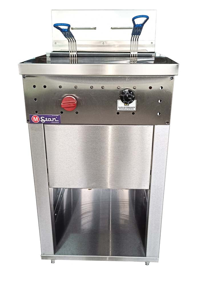 Freidora a gas de 2 cesta 30Lts. de Aceite mas 5Lts. de agua