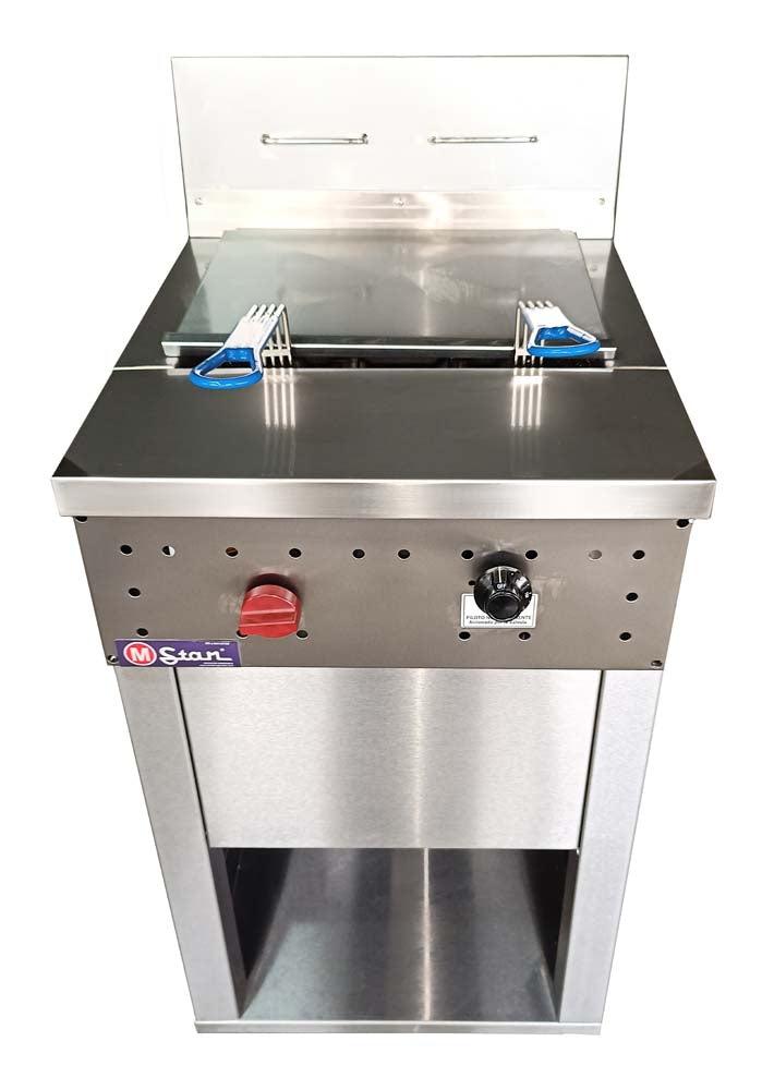 Freidora a gas de 2 cesta 30Lts. de Aceite mas 5Lts. de agua