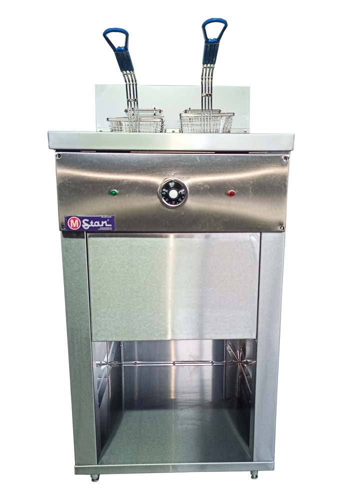 Freidora eléctrica de 2 cesta 30Lts. de Aceite mas 5Llts. de agua