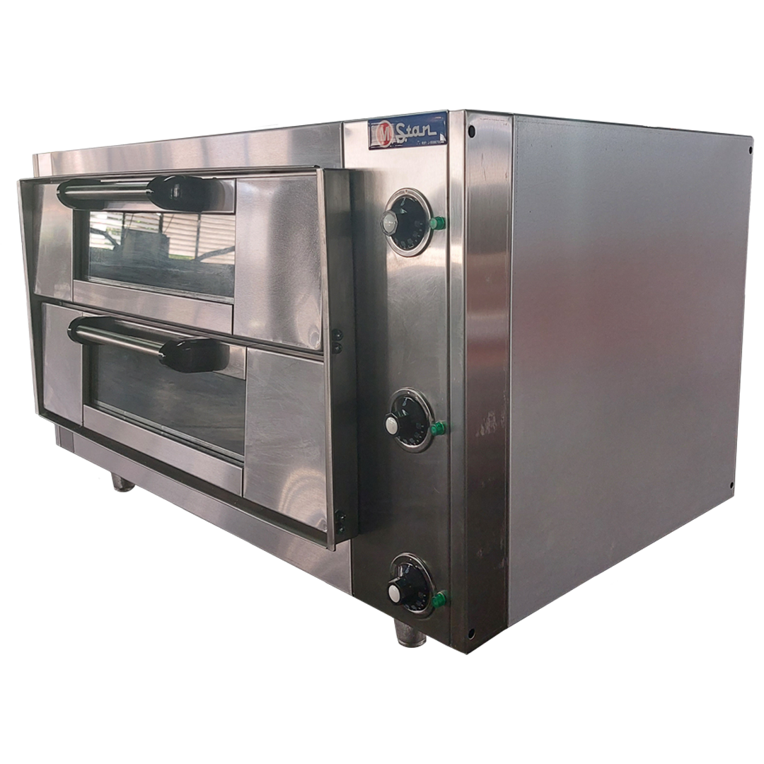 Horno eléctrico 2 Camara boca 14cm Piso Refractario