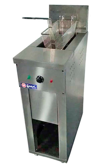 Freidora eléctrica de 1 cesta 17Lts. de Aceite mas 3Lts. de agua