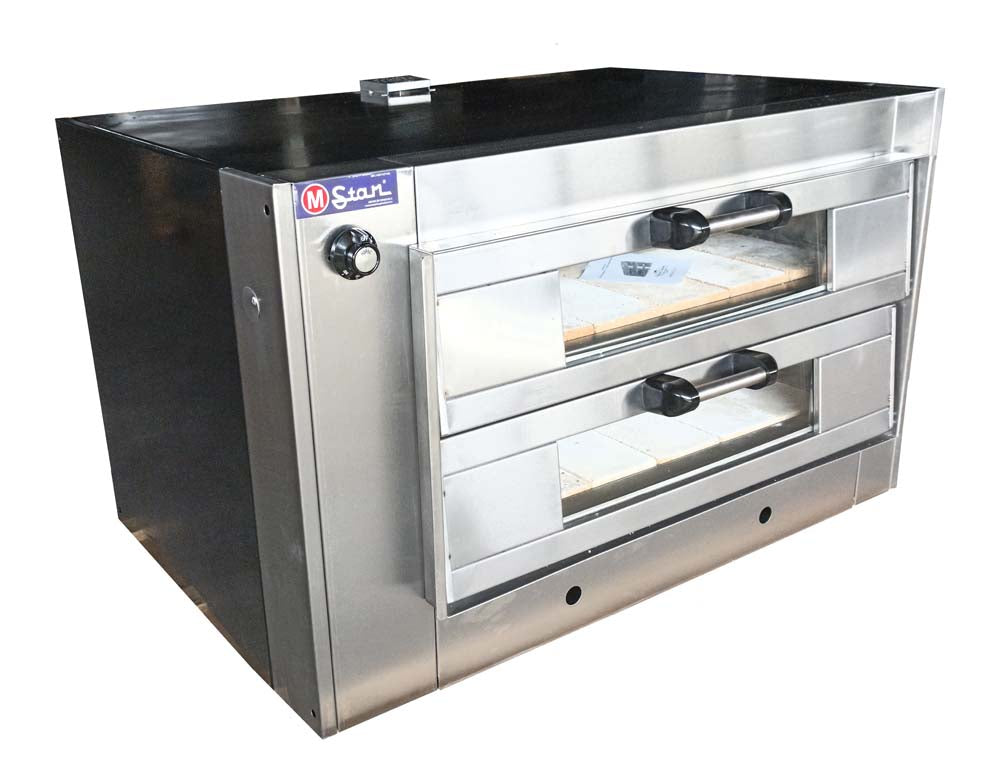 Horno a gas 2 Cámaras Pintado, Boc 14, Piso Refractario, Puerta de vidrio