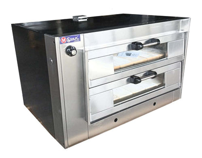 Horno a gas 2 Cámaras Pintado, Boc 14, Piso Refractario, Puerta de vidrio