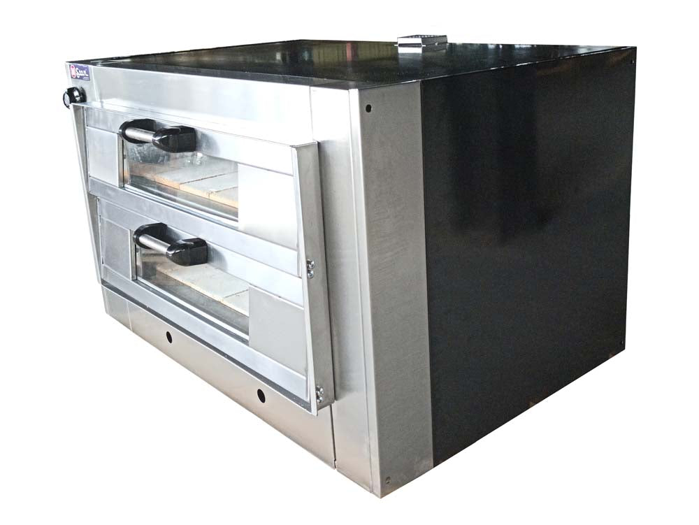 Horno a gas 2 Cámaras Pintado, Boc 14, Piso Refractario, Puerta de vidrio