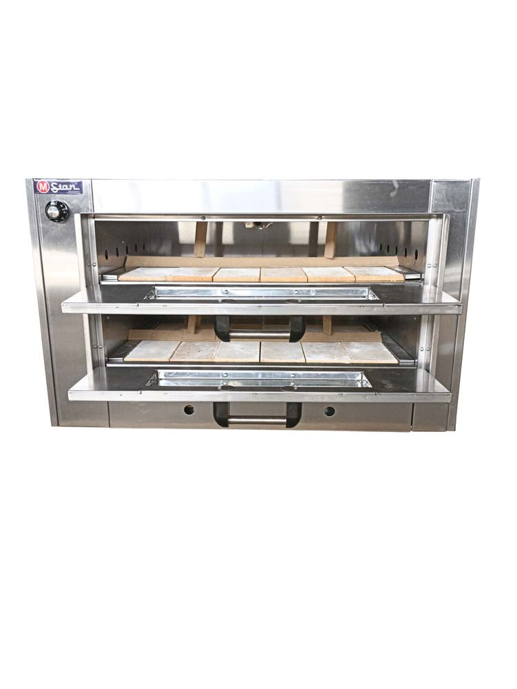 Horno a gas 2 Cámaras Pintado, Boc 14, Piso Refractario, Puerta de vidrio