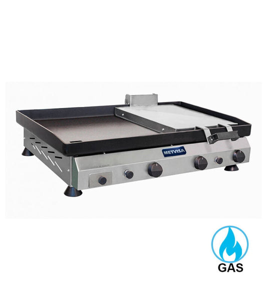 PLANCHA INDUSTRIAL A GAS CON PRENSADOR 81CM